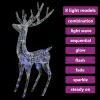  színes XXL akril karácsonyi rénszarvas 250 LED-del 180 cm