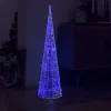  dekoratív kék fényű LED-es akril fénykúp 120 cm