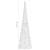  dekoratív kék fényű LED-es akril fénykúp 120 cm