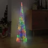  dekoratív színes fényű LED-es akril fénykúp 120 cm