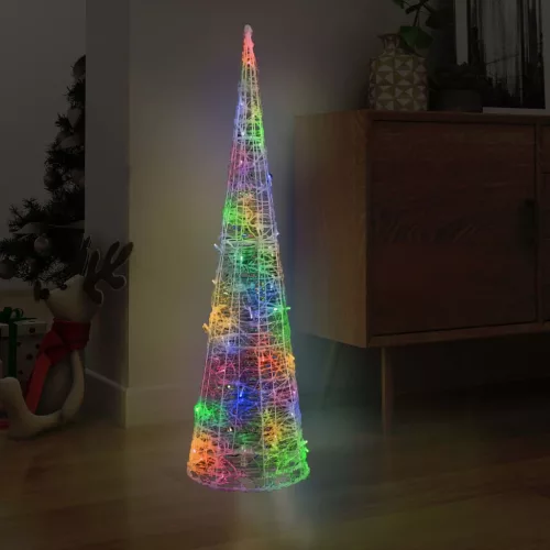  dekoratív színes fényű LED-es akril fénykúp 120 cm