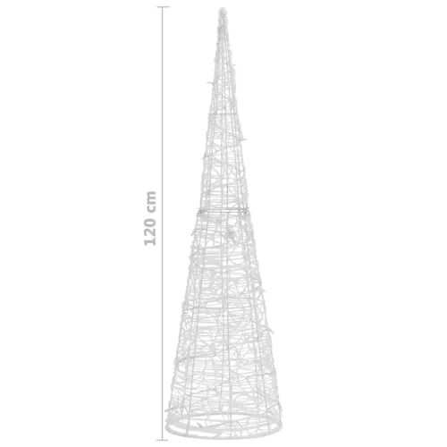  dekoratív színes fényű LED-es akril fénykúp 120 cm