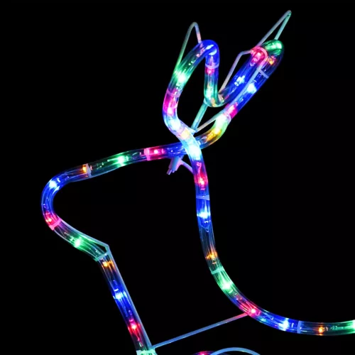  rénszarvas és szán kültéri karácsonyi dekoráció 252 LED-del