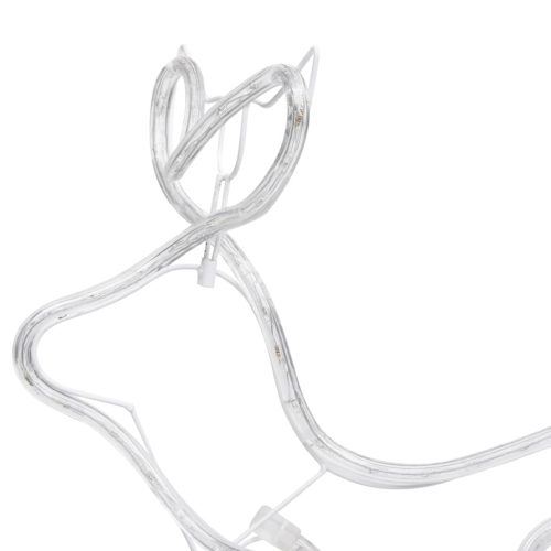  rénszarvas és szán kültéri karácsonyi dekoráció 576 LED-del