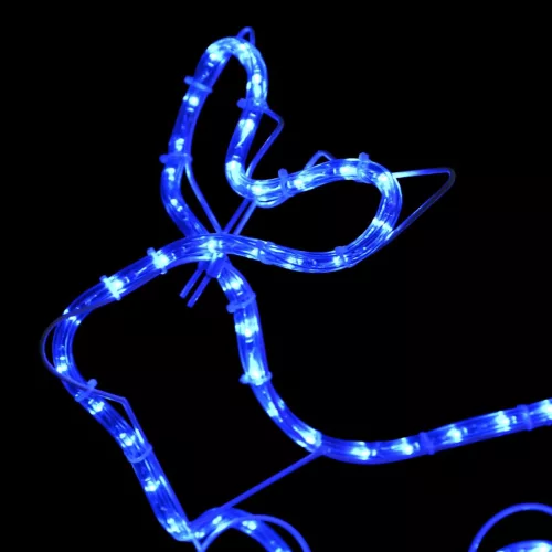  rénszarvas és szán kültéri karácsonyi dekoráció 576 LED-del