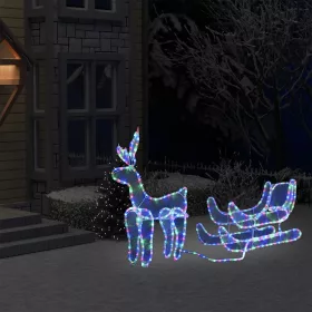    karácsonyi rénszarvasos-szános hálós díszvilágítás 432 LED-del