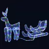  karácsonyi rénszarvasos-szános hálós díszvilágítás 432 LED-del