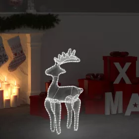    rénszarvasos karácsonyi dísz hálóval és 306 LED-del 60x24x89 cm