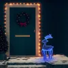  rénszarvasos karácsonyi dísz hálóval és 306 LED-del 60x24x89 cm