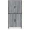  szürke sonoma színű szerelt fa magasszekrény 68 x 35 x 139 cm