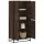  barna tölgy színű szerelt fa magasszekrény 68 x 35 x 139 cm