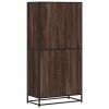  barna tölgy színű szerelt fa magasszekrény 68 x 35 x 139 cm