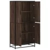  barna tölgy színű szerelt fa magasszekrény 68 x 35 x 139 cm