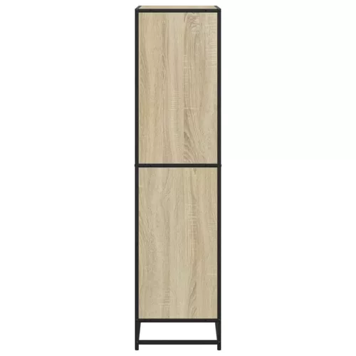  sonoma tölgy színű szerelt fa könyvszekrény 60 x 35 x 139 cm