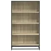  sonoma tölgy színű szerelt fa könyvespolc 80,5 x 35 x 139 cm