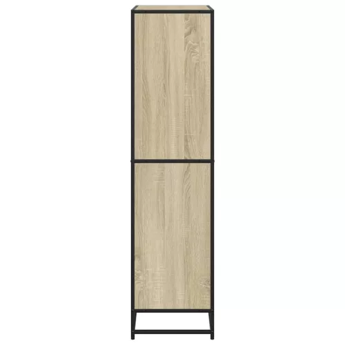  sonoma tölgy színű szerelt fa könyvespolc 80,5 x 35 x 139 cm