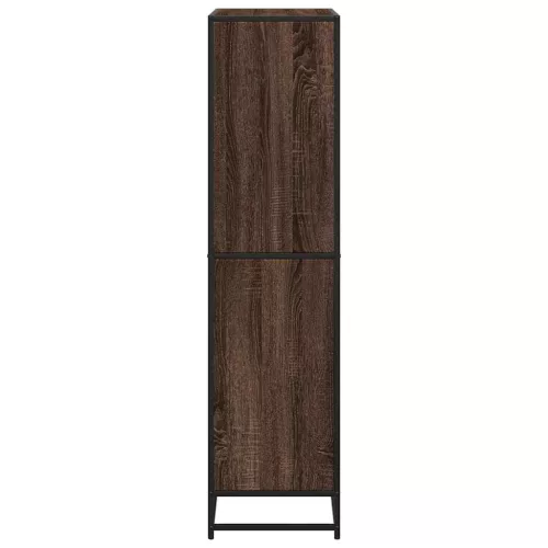  barna tölgy színű szerelt fa könyvszekrény 80,5 x 35 x 139 cm