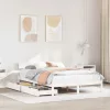  fehér tömör fenyőfa ágy matrac nélkül 120 x 190 cm