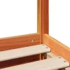  viaszbarna tömör fenyőfa ágy matrac nélkül 200 x 200 cm
