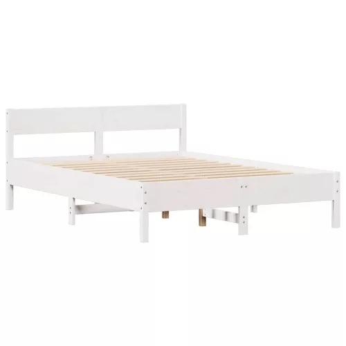  fehér tömör fenyőfa ágy matrac nélkül 135 x 190 cm