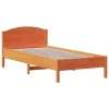  viaszbarna tömör fenyőfa ágy matrac nélkül 90 x 190 cm