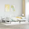  fehér kihúzható heverő fiókokkal matrac nélkül 80 x 200 cm