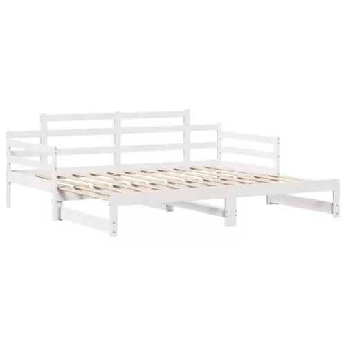  fehér kihúzható heverő fiókokkal matrac nélkül 80 x 200 cm