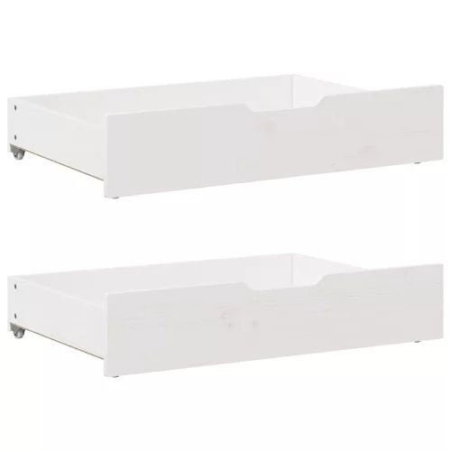  fehér kihúzható heverő fiókokkal matrac nélkül 80 x 200 cm