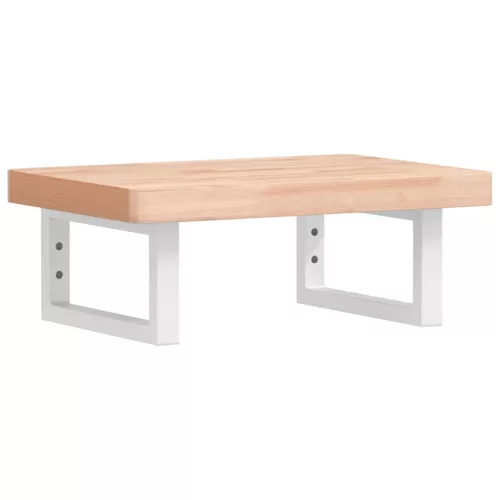  acél és tömör bükkfa falra szerelhető mosdópolc