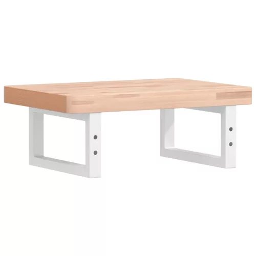  acél és tömör bükkfa falra szerelhető mosdópolc