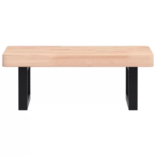  acél és tömör bükkfa falra szerelhető mosdópolc