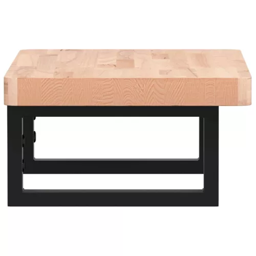  acél és tömör bükkfa falra szerelhető mosdópolc