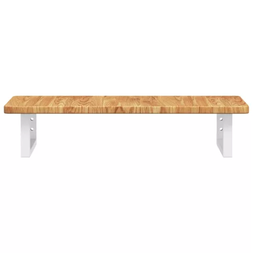  acél és tömör tölgyfa falra szerelhető mosdópolc