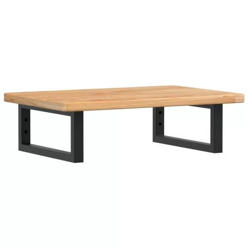  acél és tömör tölgyfa falra szerelhető mosdópolc