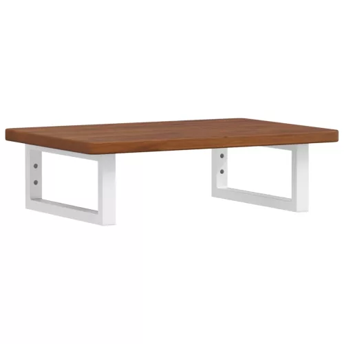  acél és tömör tölgyfa falra szerelhető mosdópolc