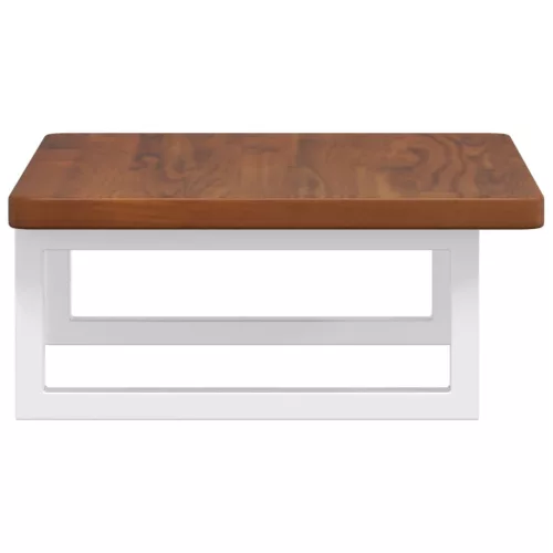  acél és tömör tölgyfa falra szerelhető mosdópolc