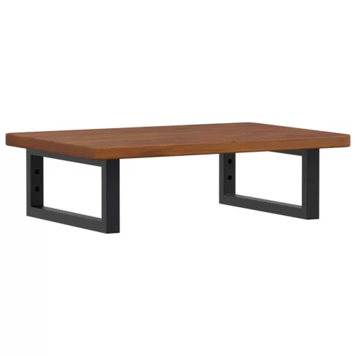  acél és tömör tölgyfa falra szerelhető mosdópolc