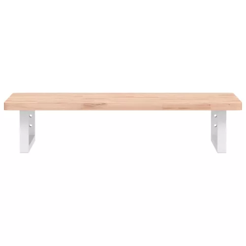  acél és tömör bükkfa falra szerelhető mosdópolc