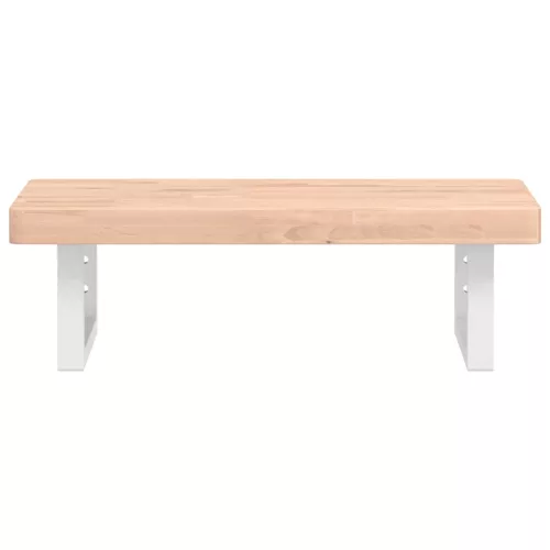  acél és tömör bükkfa falra szerelhető mosdópolc