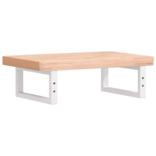  acél és tömör bükkfa falra szerelhető mosdópolc