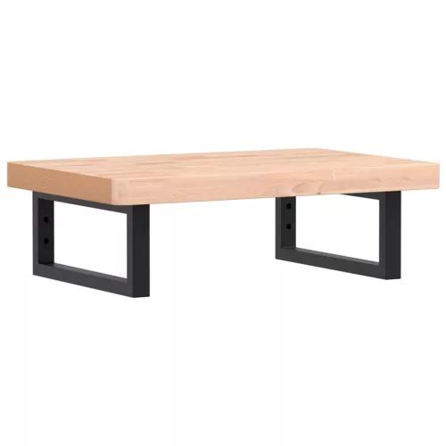  acél és tömör bükkfa falra szerelhető mosdópolc