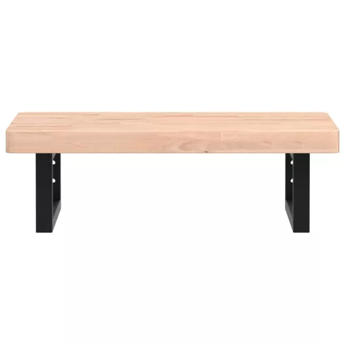  acél és tömör bükkfa falra szerelhető mosdópolc