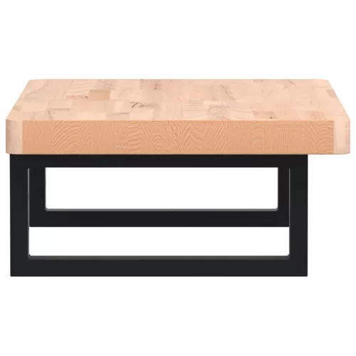  acél és tömör bükkfa falra szerelhető mosdópolc