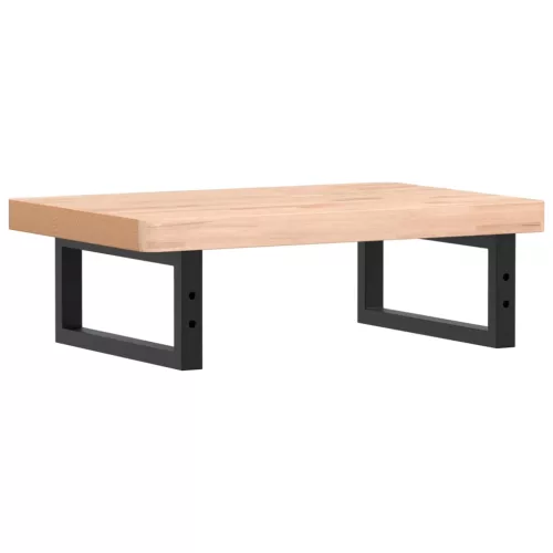  acél és tömör bükkfa falra szerelhető mosdópolc