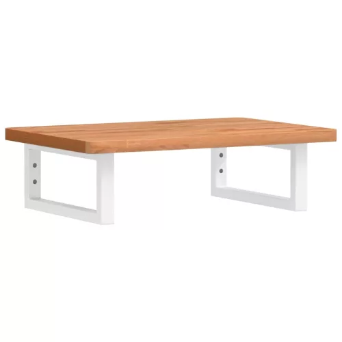  acél és tömör bükkfa falra szerelhető mosdópolc