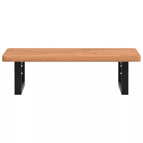  acél és tömör bükkfa falra szerelhető mosdópolc