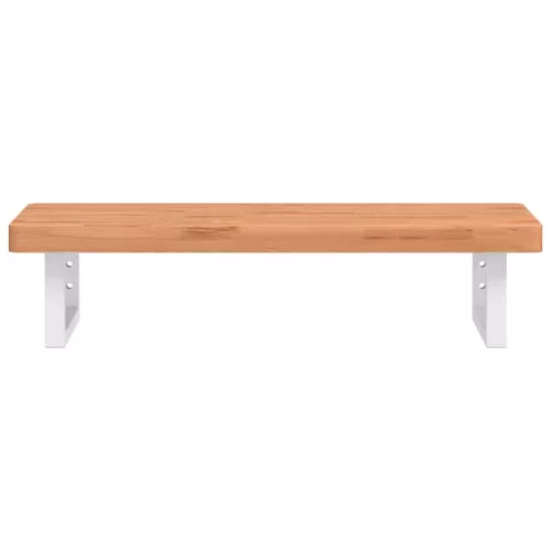  acél és tömör bükkfa falra szerelhető mosdópolc