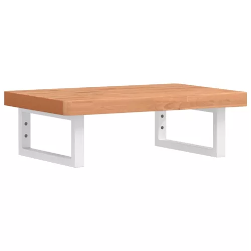  acél és tömör bükkfa falra szerelhető mosdópolc