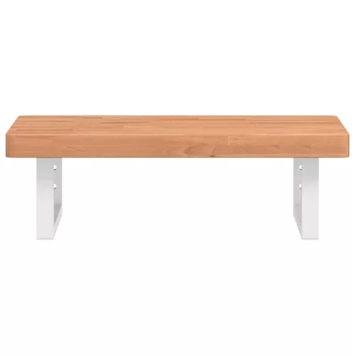  acél és tömör bükkfa falra szerelhető mosdópolc