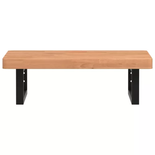  acél és tömör bükkfa falra szerelhető mosdópolc